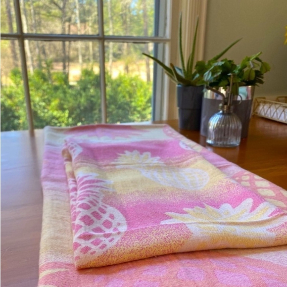 Loom Weave Organic Cotton Wrap Sarong 2 Side Travel Blanket Pineapple - Picture 7 of 12